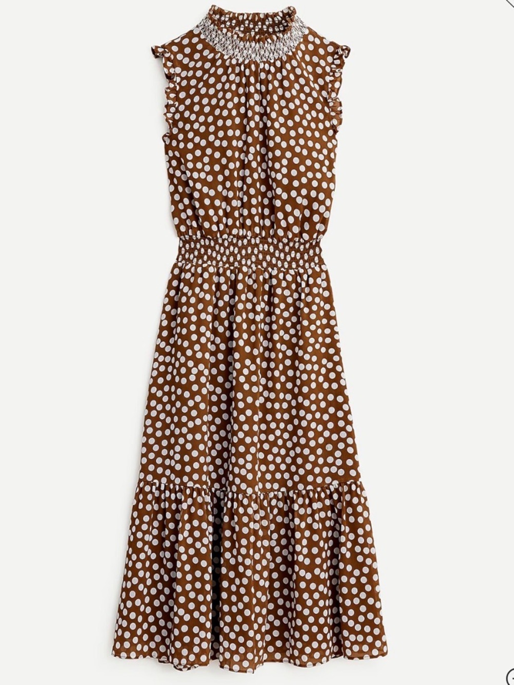 Smocked-waist Midi Dress